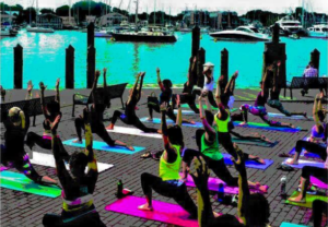Annapolis Power Yoga offering free yoga class at City Dock this AM
